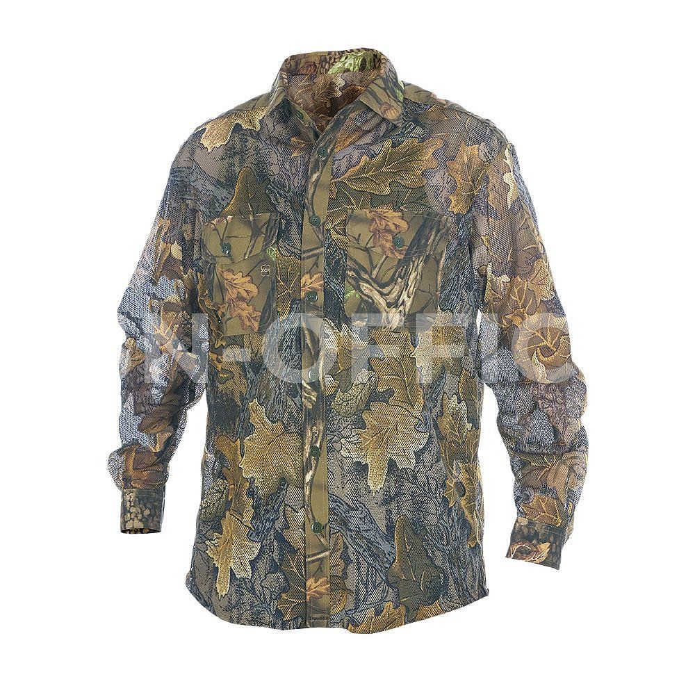 Рубашка летняя "Таежный стиль" дл. рукав (сетка) дубок  9464-2